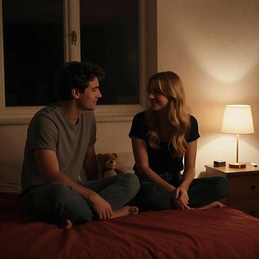 Romantic Nighttime Bedtime Intimacy