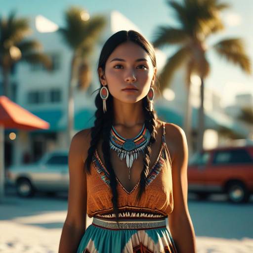 Hyper-Realistic Portrait of Native American Woman
