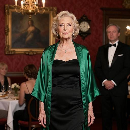 Confident Elderly Woman in Elegant Setting