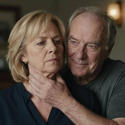 Elderly Man and Woman Portrait in Focus