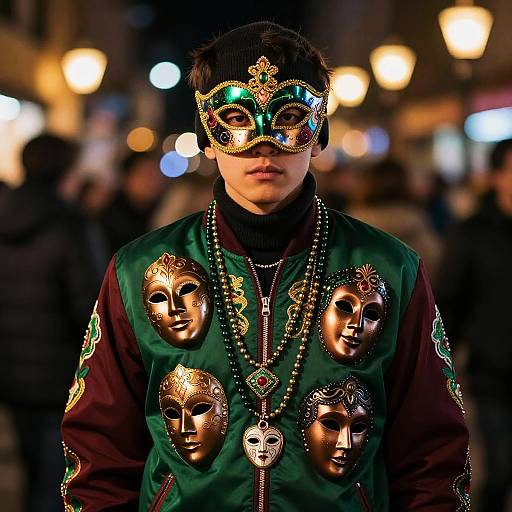 Mardi Gras Embroidered Mask Collector