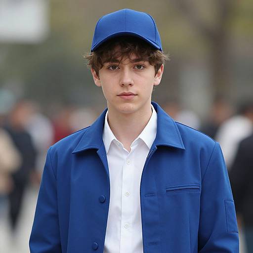 Realistic Portrait in Blue Cheese Costume