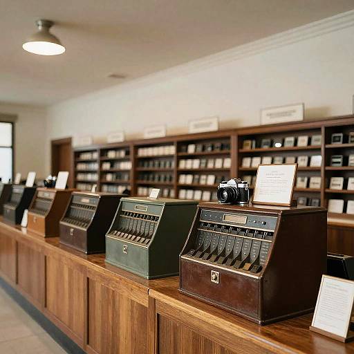 Historic 1950s Post Office Scene