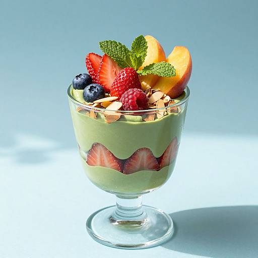Vibrant Whipped Matcha Mousse Parfait