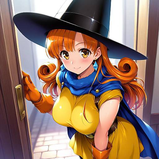 Illustration of Alena (dq4), dragon quest in the style of Shinozuka jouji