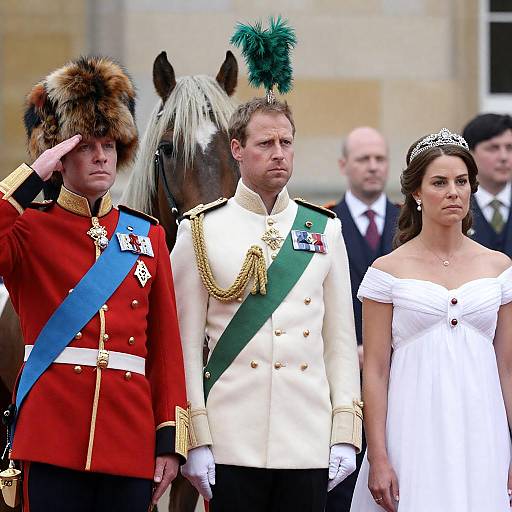 18th Century Royal Ceremony with Military Uniforms