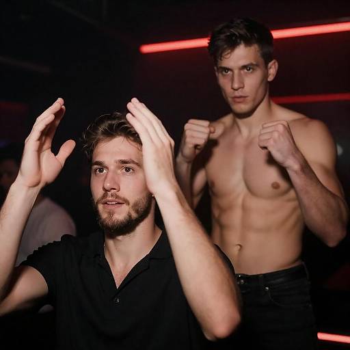 Intense Nightclub Scene with Two Men