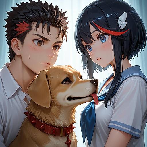 Illustration of Guts (kill la kill), kill la kill in the style of Hirose (mokiki)