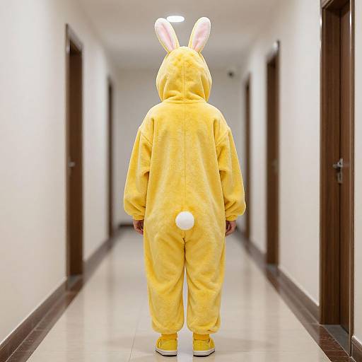 Person in Yellow Bunny Costume
