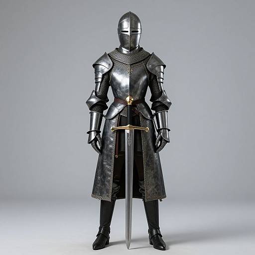 Female Knight in Medieval Armor