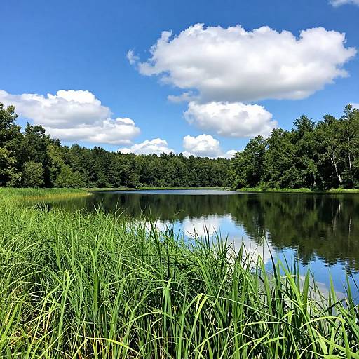Serene Lakeside Reeds at Litchfield