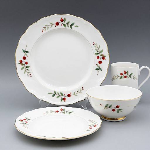 Elegant Noritake Christmas Dishware Set
