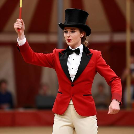 Circus Ring Leader in Elegant Attire