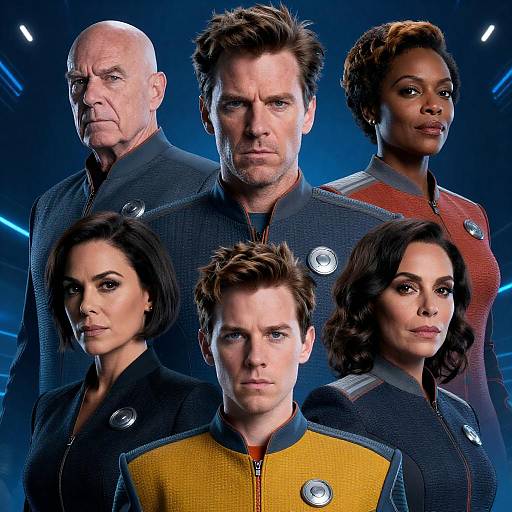 Dynamic Sci-Fi Character Group Photography