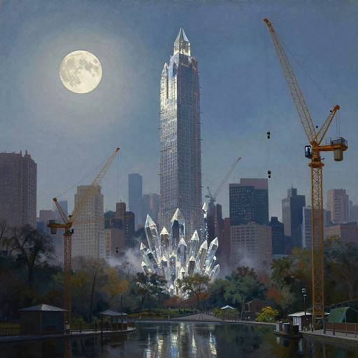 Dystopian Expressionist Crystal Monolith