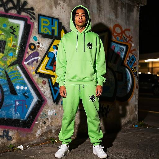 Neon Green Phonk Streetwear Shoot