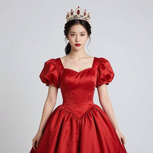 Regal Red Queen Costume Pose