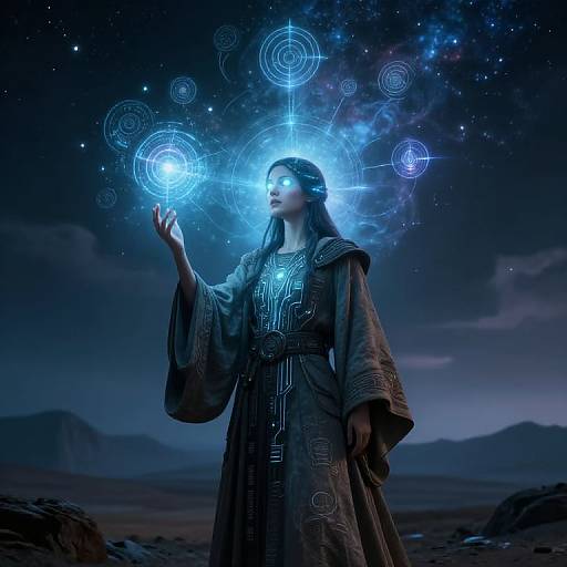 Astropath on Alien Landscape with Psychic Aura