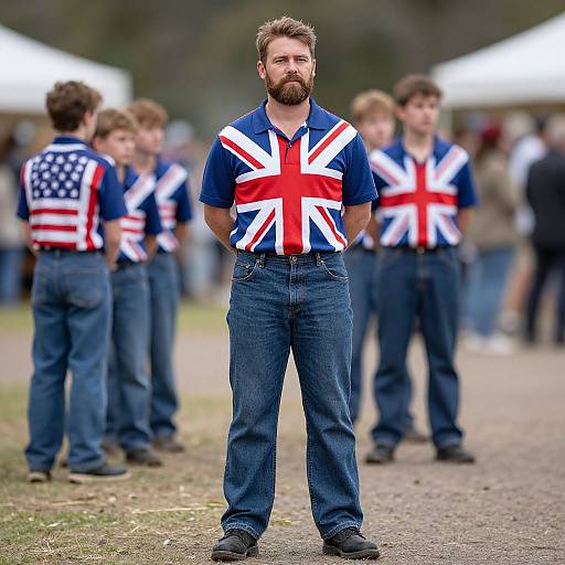 Australian Costume with Flags and Denim