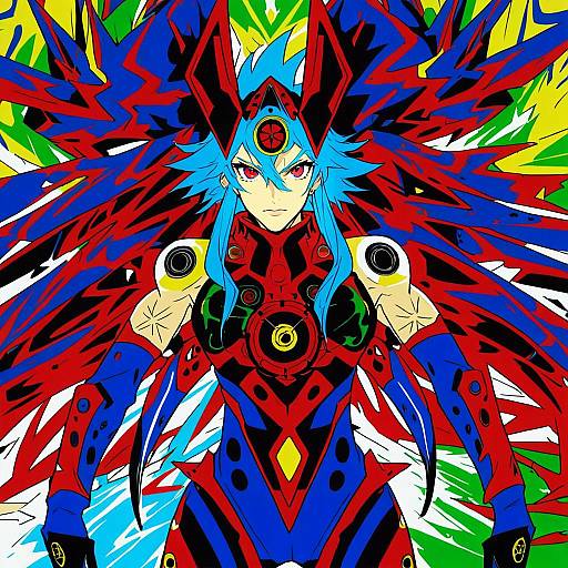 Illustration of Antispiral nia, tengen toppa gurren lagann in the style of Mitsumoto jouji