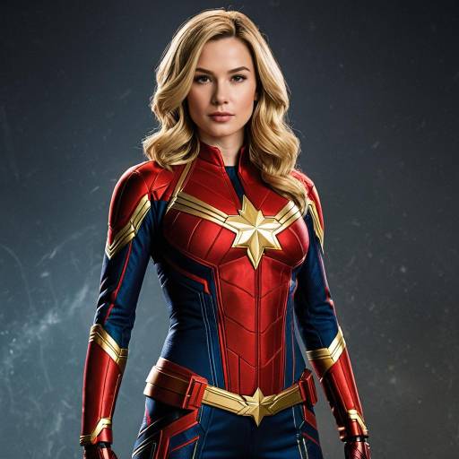 Female Captain Marvel Cosplay Costume