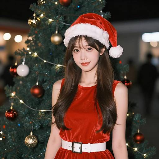 Festive Night with Santa Hat Charm