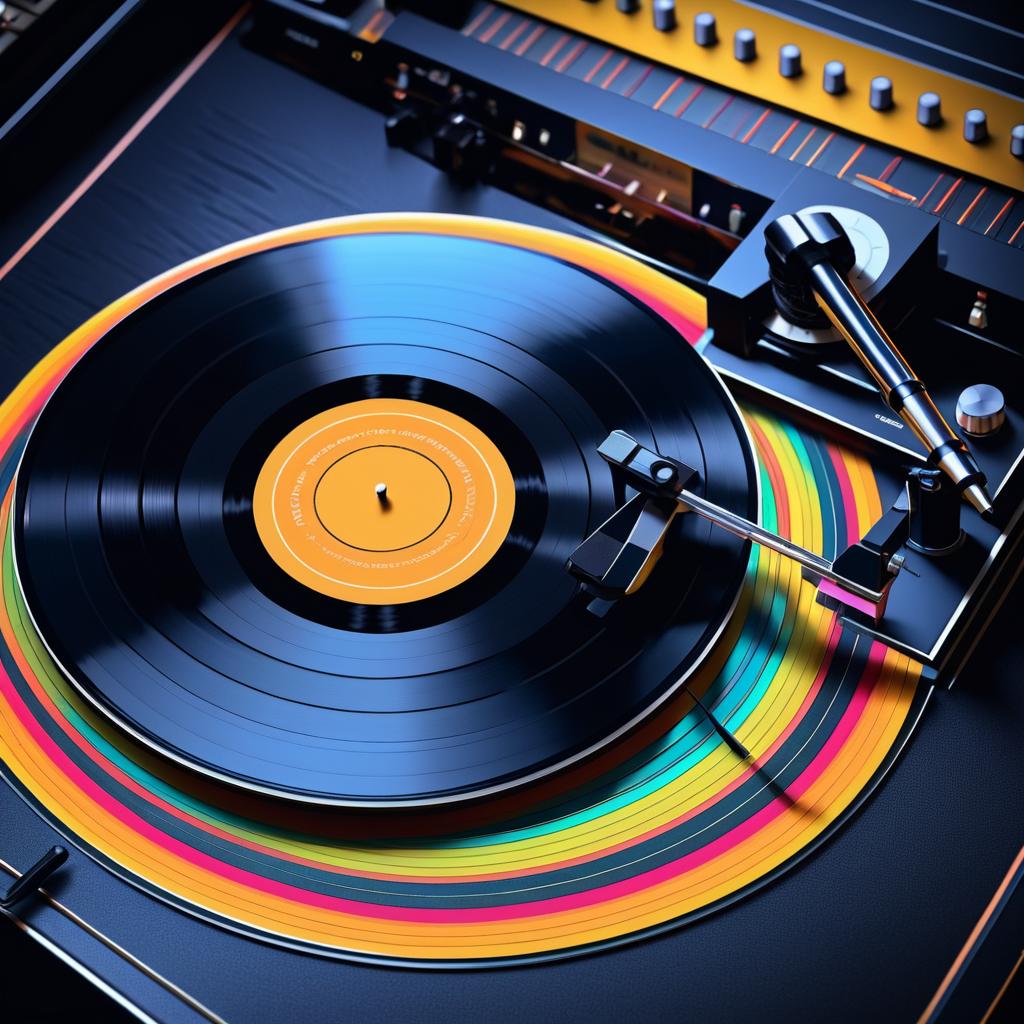 Stunning 8K Photo of Vintage Vinyl Record