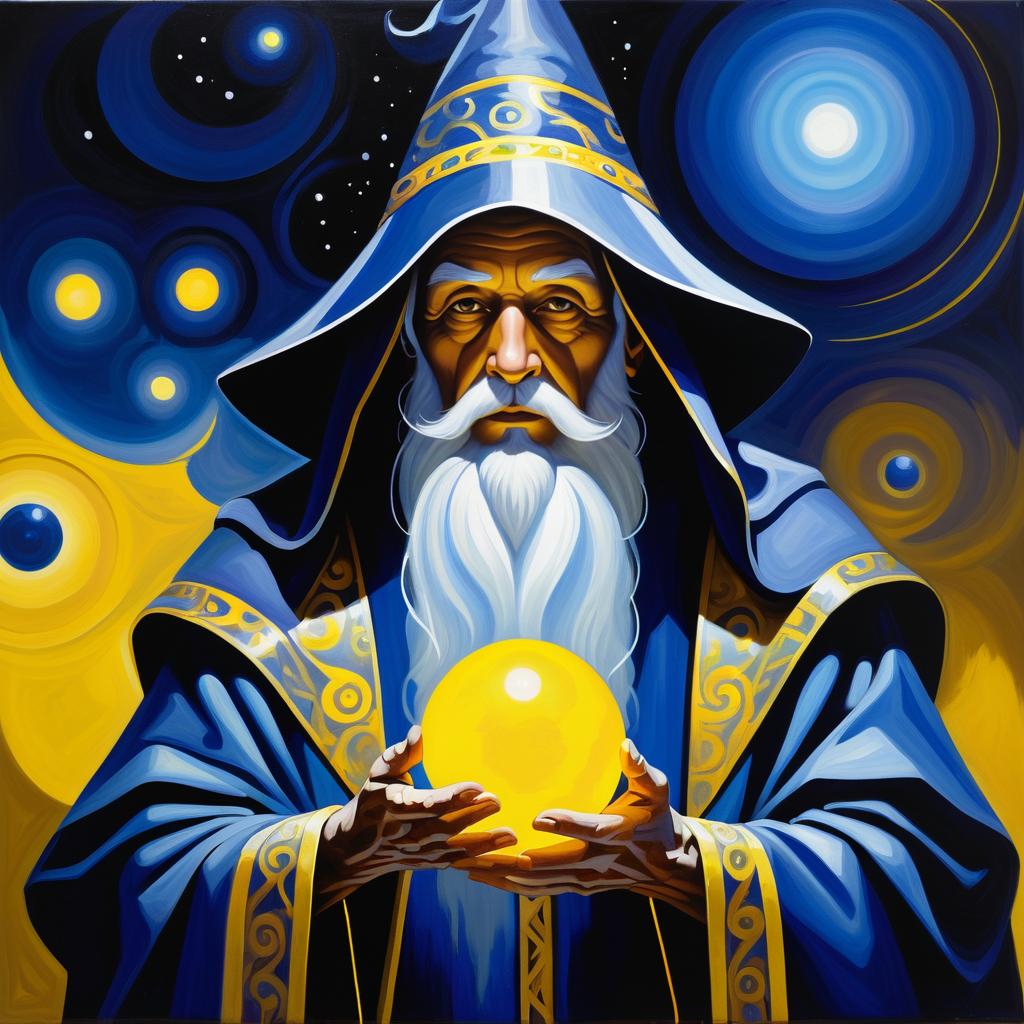 Mystical Wizard with Abstract Orb