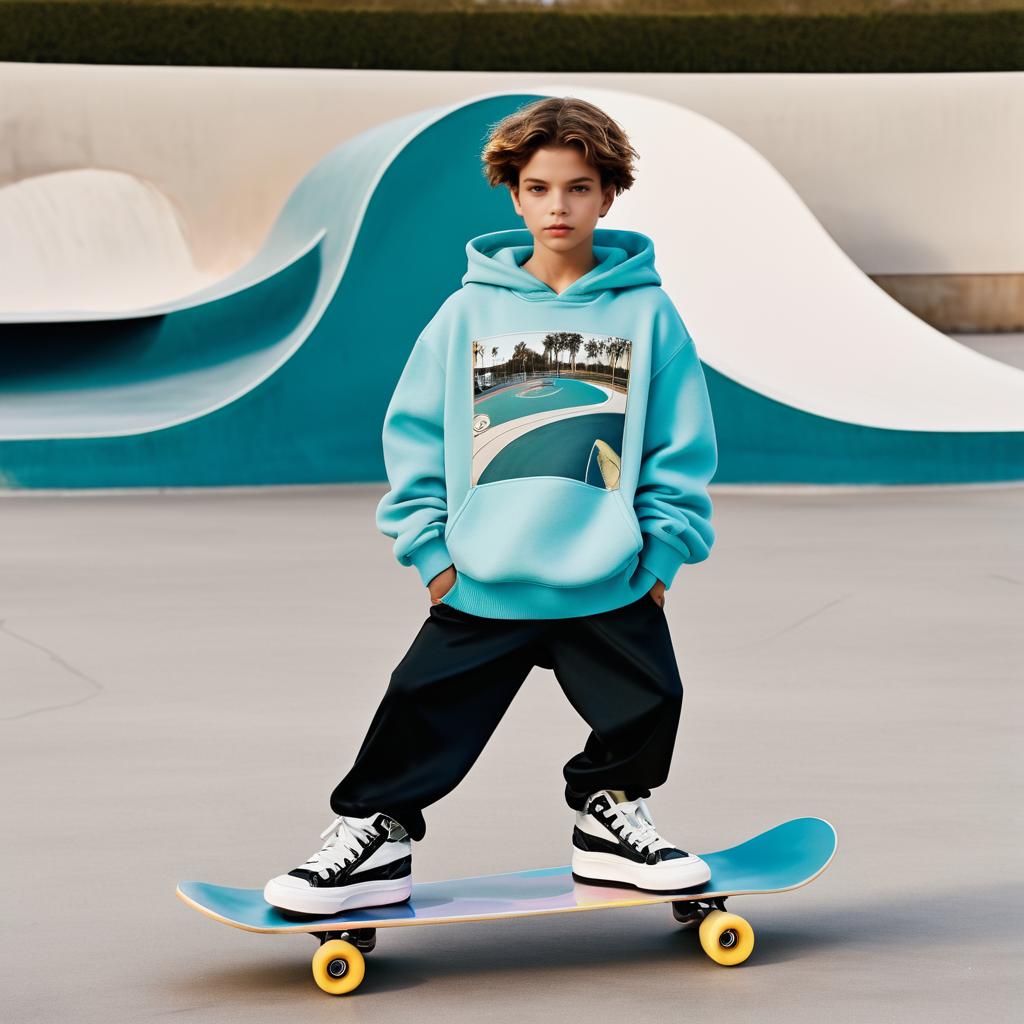 Trendy Youth in Luxurious Skate Style