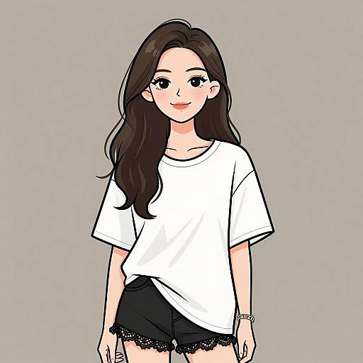 Smiling Woman in Casual Streetwear