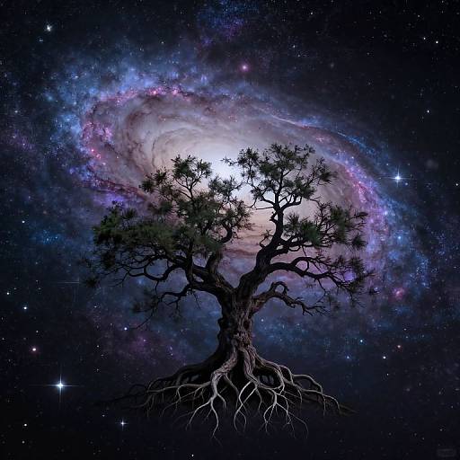 Solitary Tree in Cosmic Galaxy