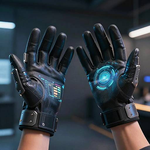 Futuristic Cyberpunk Superhero Gloves