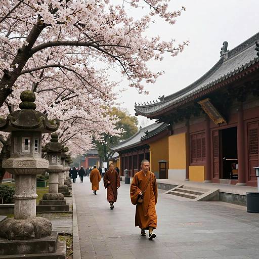 Photorealistic Ancient Asian Temple Courtyard