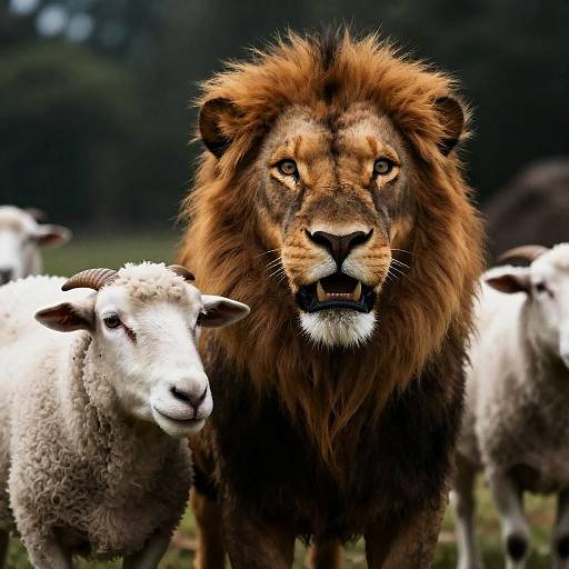 Otherworldly 1990s Mufasa-Sheep Hybrid Portrait