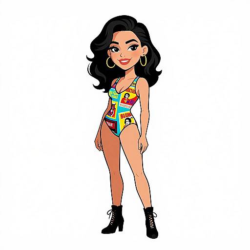 Retro Pop Art Smiling Woman