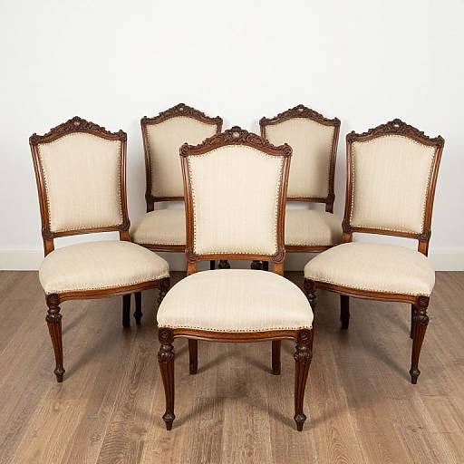 Victorian Six-Piece Dining Chair Set