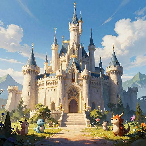 Majestic Fantasy Castle in Gurney Style