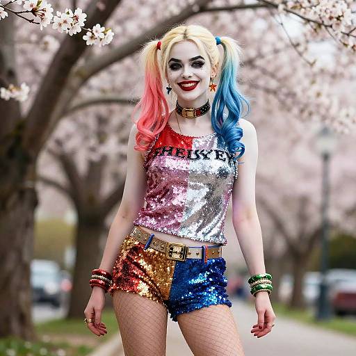 Harley Quinn Spring Sequined Portrait