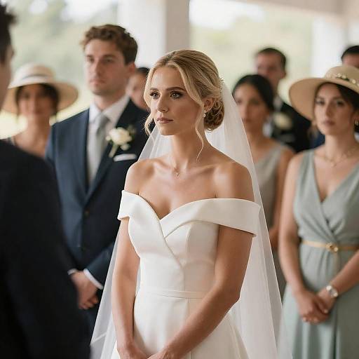 Elegant Wedding Ceremony with Blushing Bride