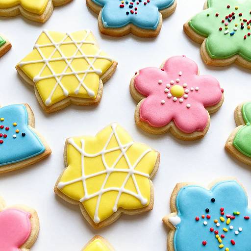 Colorful Decorative Sugar Cookies Display