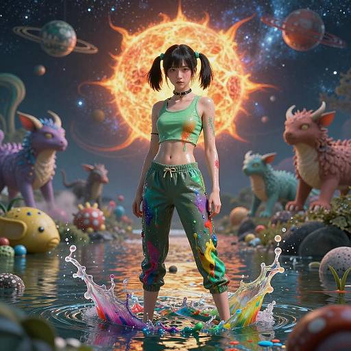 Goddess of Death: Rainbow Paint Dream