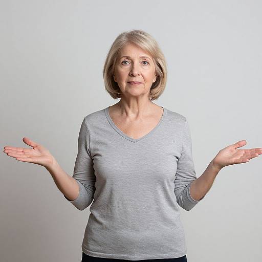 Older Woman Embracing Self-Compassion