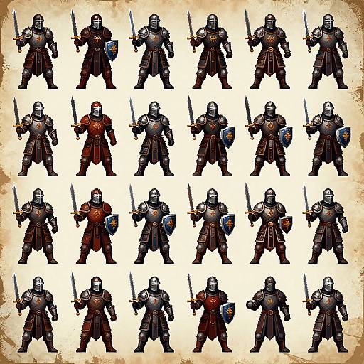 Medieval Warrior Pixel Art Sprites