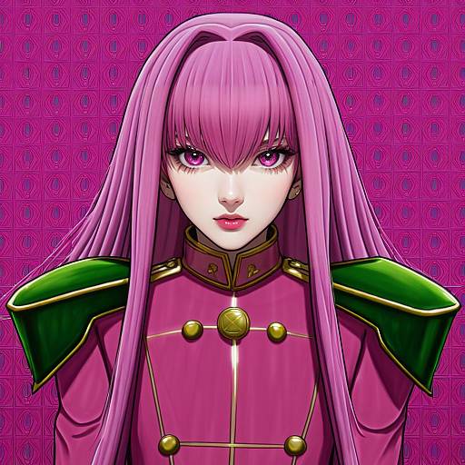 Illustration of Anya alstreim, code geass in the style of Kezune (i- -i)