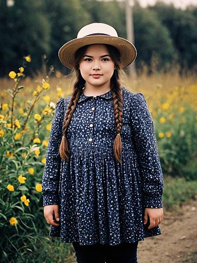 Plus-Size Munchkin Girl in Nature