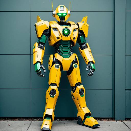Yellow and Green Robot Cosplay Costume