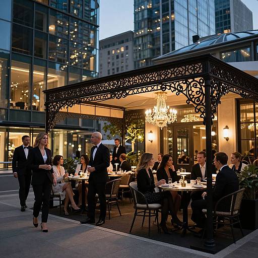 Elegant Evening Gathering at Urban Café Terrace
