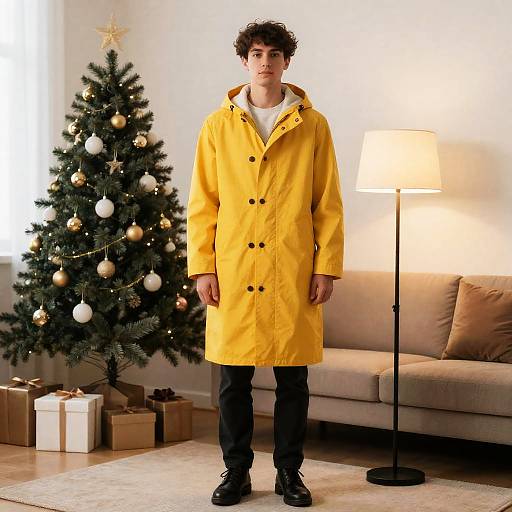 Leg Lamp Christmas Scene with Man