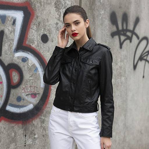 Edgy Urban Portrait of Stylish Woman