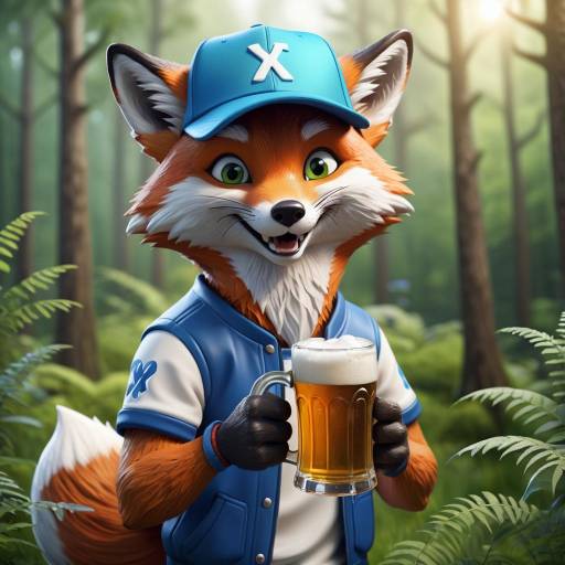 Playful 3D Cartoon Fox Portrait